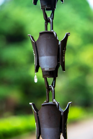 Downspouts or rain chains? Selecting the correct rain chain can enhance the look of your home. 